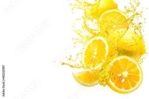 splash of lemon slice photo