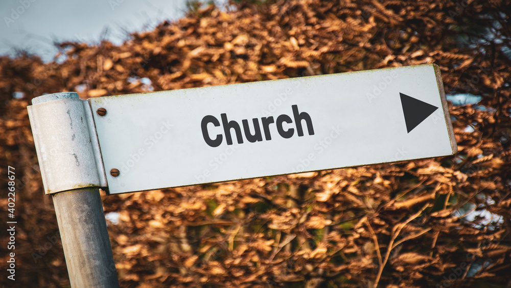 Street Sign to Church