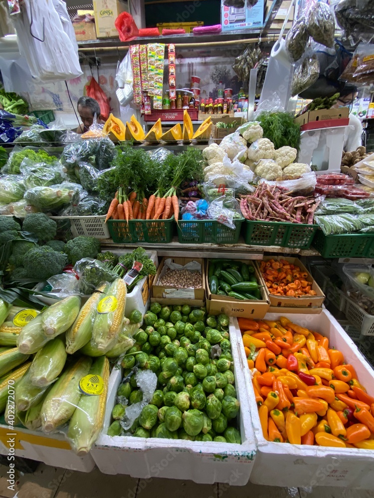 Obraz premium vegetables on stall