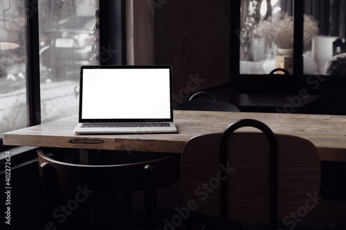 Wallpaper Mural Blank screen laptop computer and Working with mobile device screen template Torontodigital.ca