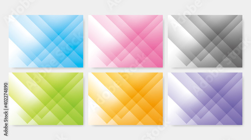 幾何学模様の抽象背景　セット