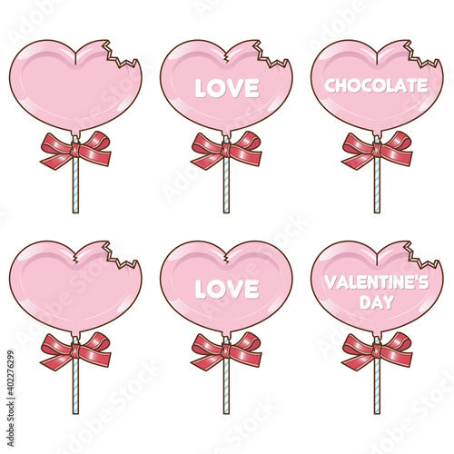 食べかけのロリポップルビーチョコレート