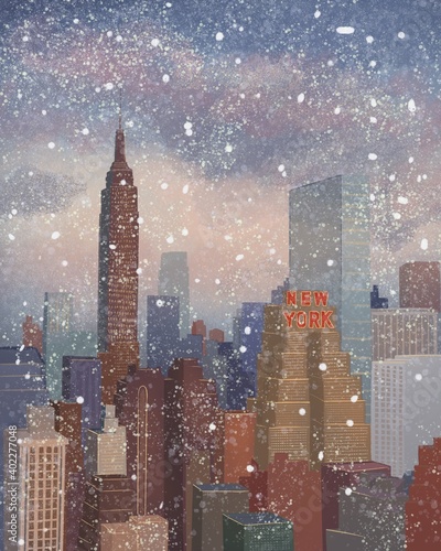 Photography Winter and snowy New York city