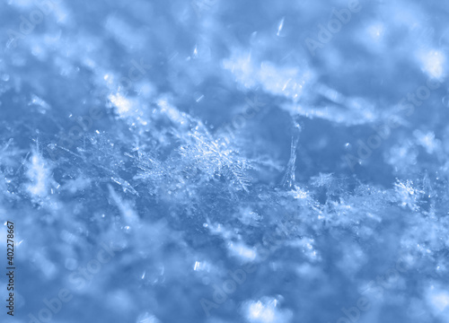 snowflakes of different sizes as background
