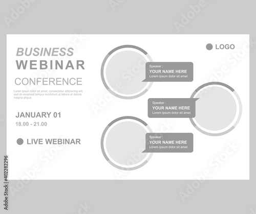 Webinar banner invitation design illustration