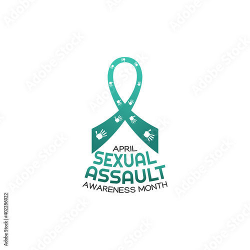 vector graphic of sexual assault awareness month good for sexual assault awareness month celebration. flat design. flyer design.flat illustration.
