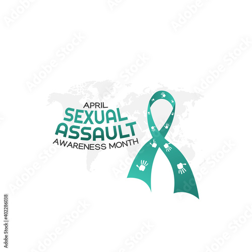 vector graphic of sexual assault awareness month good for sexual assault awareness month celebration. flat design. flyer design.flat illustration.