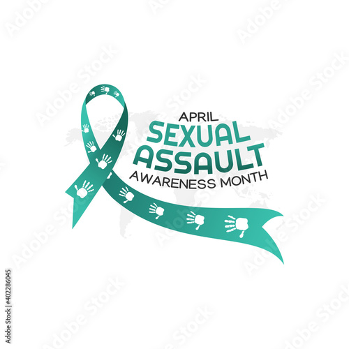 vector graphic of sexual assault awareness month good for sexual assault awareness month celebration. flat design. flyer design.flat illustration.