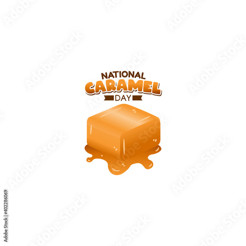 vector graphic of national caramel day good for national caramel day celebration. flat design. flyer design.flat illustration.