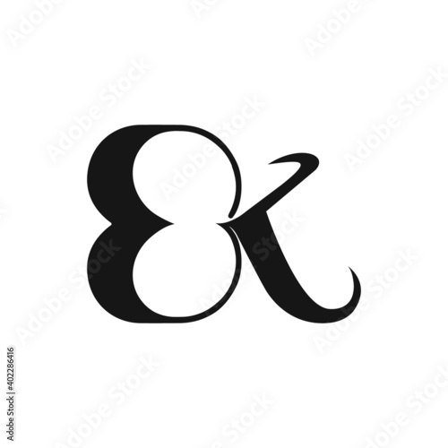 Initial bk letter logo vector template design. Linked letter kb logo design.