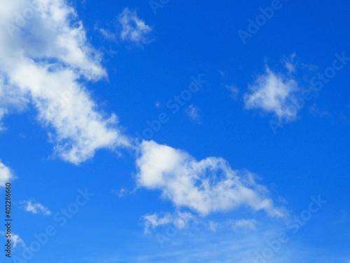 Clouds on the blue sky background and texture