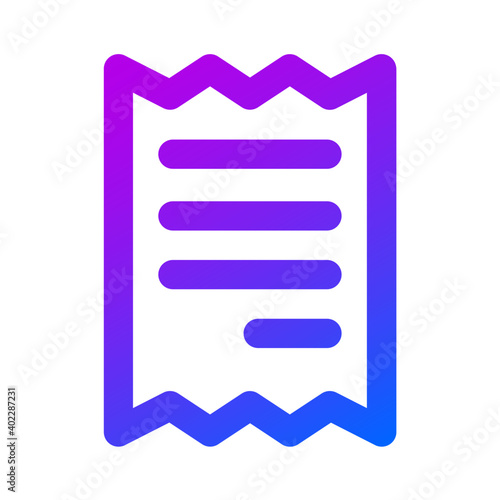 Receipt icon vector