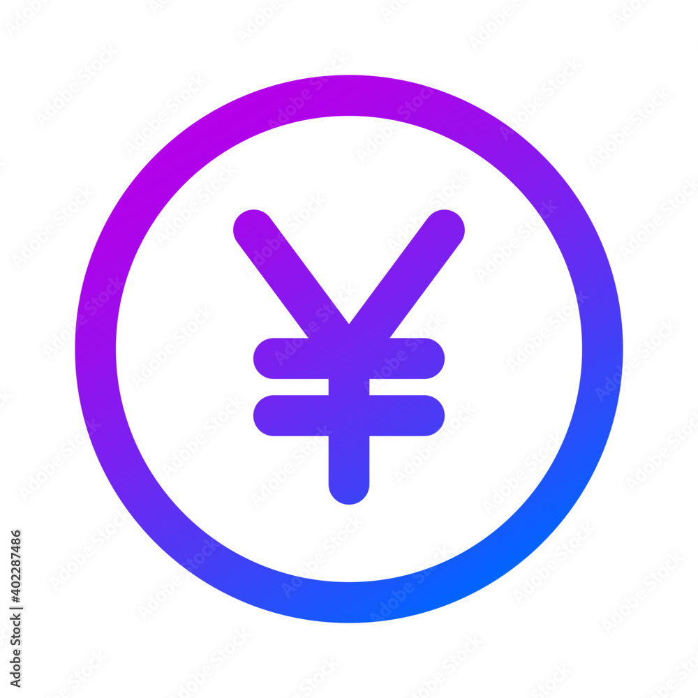Obraz premium Yen coin money icon