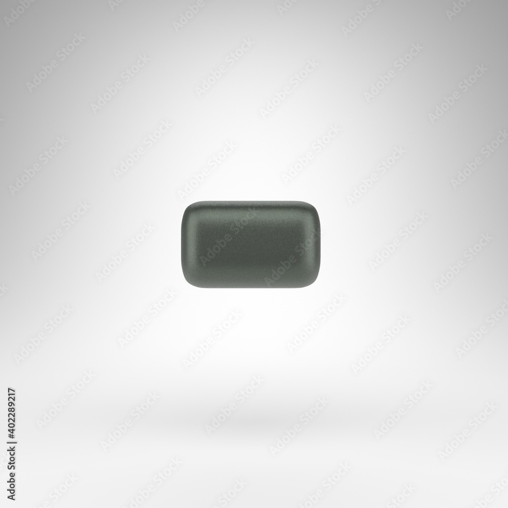 Minus symbol on white background. Anodized green 3D sign with matte texture. Minus symbol on white background. Anodized green 3D sign with matte texture.