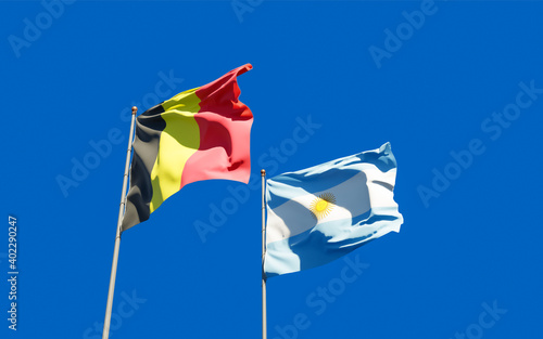 Flags of Argentina and Belgium.