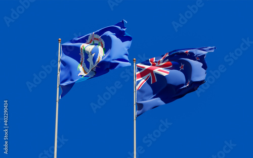 Flags of Northern Mariana Islands and New Zealand.