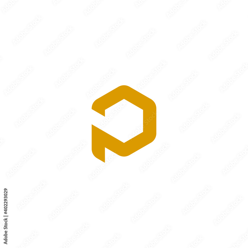 Fototapeta premium P Hexagon Logo
