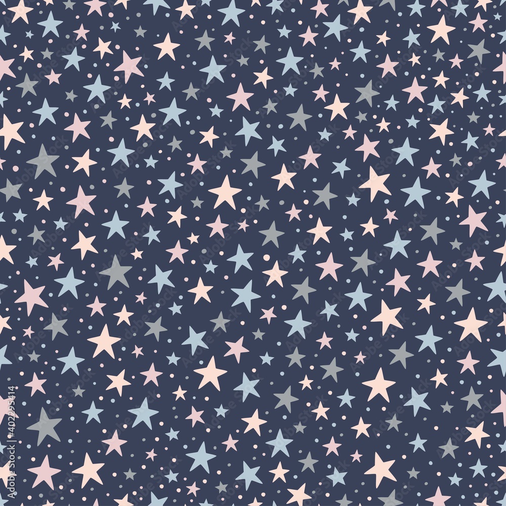 Seamless childish pattern with stars. Creative kids texture for fabric ...