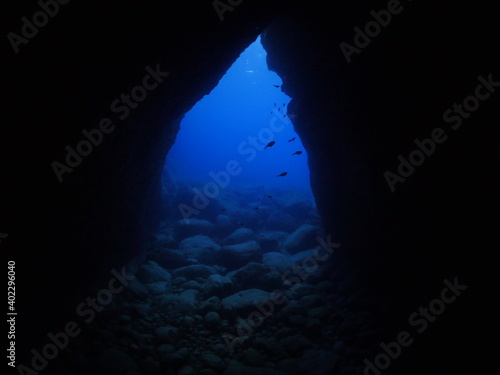cave scenery underwater cave dive diving in caves with some fish ocean scenery