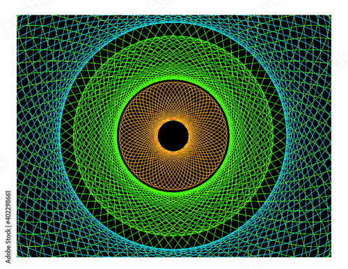the loudspeaker on green background