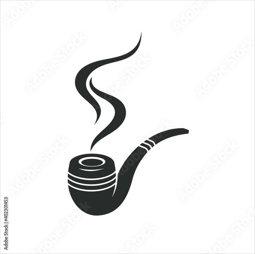 tobacco pipe icon. illustration pipe tobacco. vector art