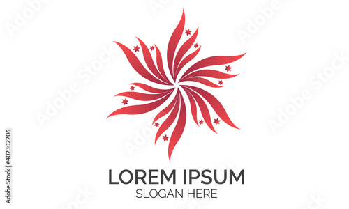 Abstract Red Logo Design Template