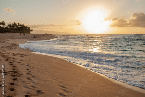 Tropical Beach at sunset