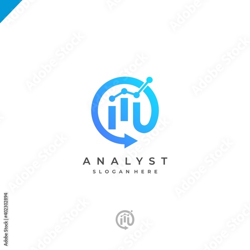 metric circle analyst icon vector template
