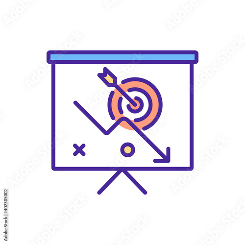 Low priority task RGB color icon. Operation regarding to making task priority. Prioritize your work to clearly plan what to do next. Doing not important job. Isolated vector illustration
