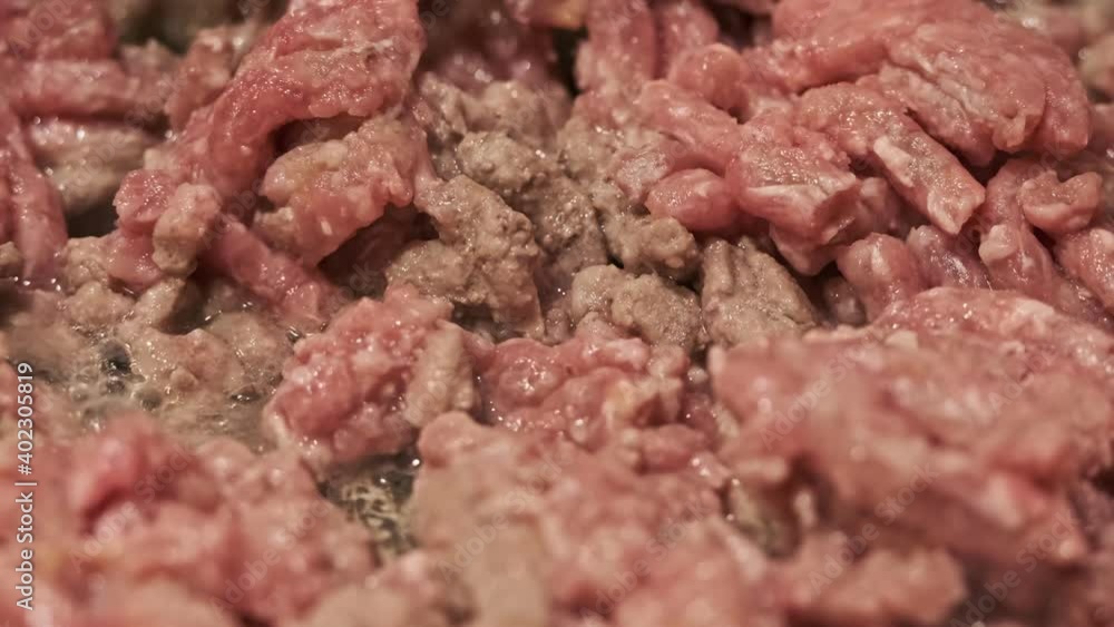 Delicious Red Minced Beef Meat Macro View Delicious Red Minced Beef Meat Macro View