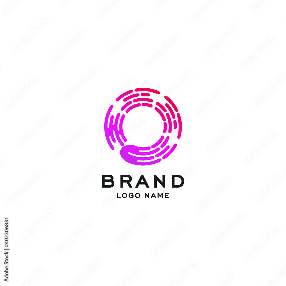 modern letter O tech logo design template modern letter O tech logo design template