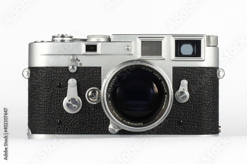 A vintage German Leica M3 rangefinder camera from 1950's. photo