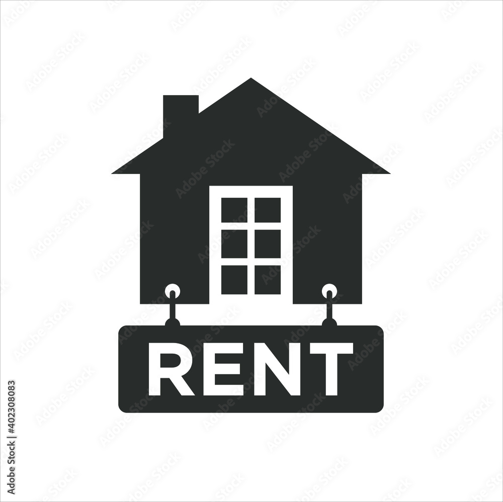 rent house sign, rent house icon, vector art. rent house sign, rent house icon, vector art.