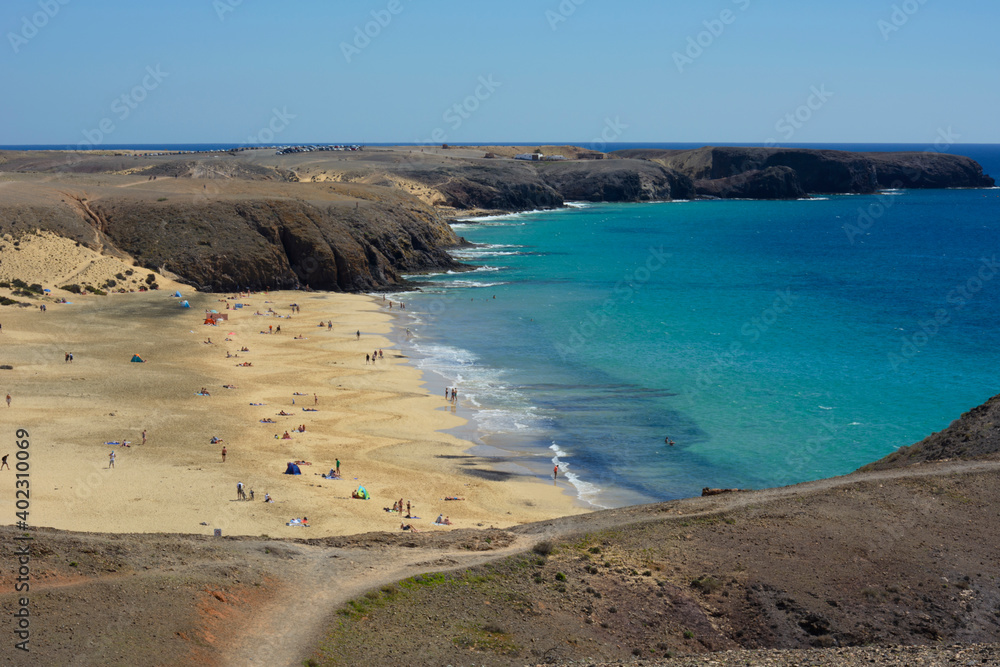 Playa Mujeres, Papagayo Beach on Lanzarote island (Canary Islands)