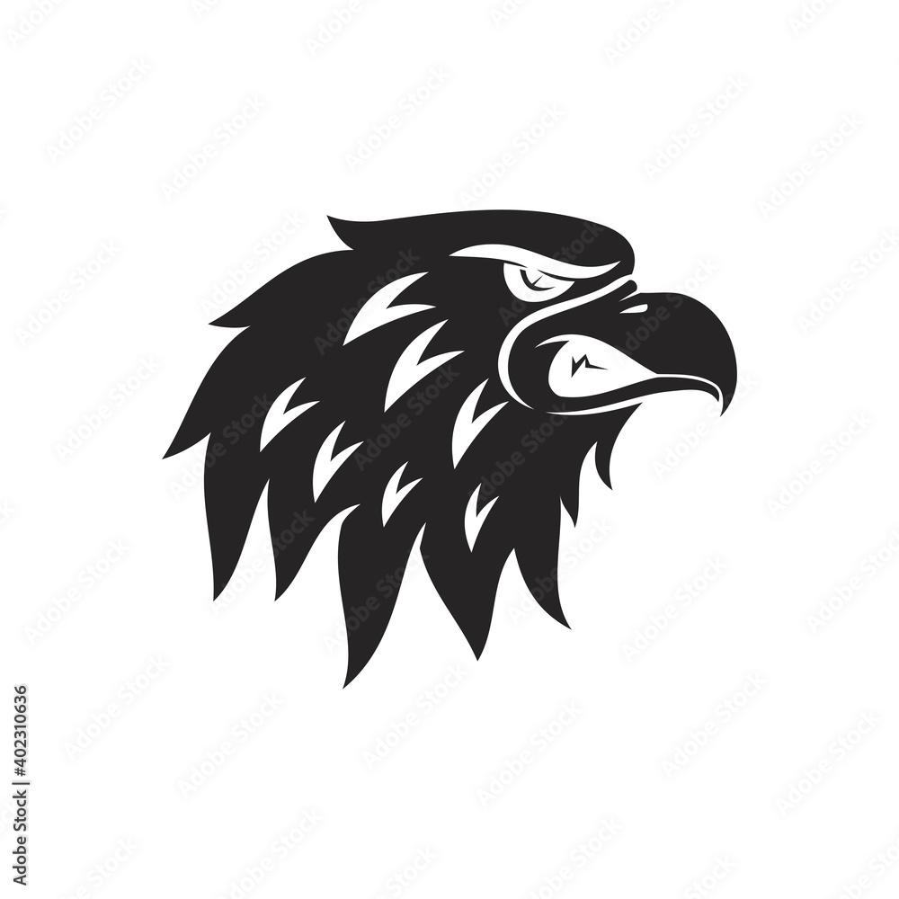 Fototapeta premium eagle Head Angry character sport mascot Design Template Isolated