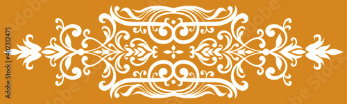 Vector decorative isolated cartouche (banner) for creating titles and captions