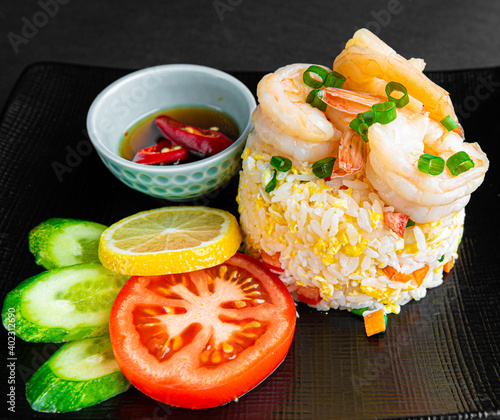 Shrimp Fry Rice. Thai Food. Asia Food