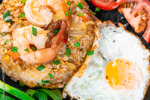 Shrimp Fry Rice. Thai Food. Asia Food