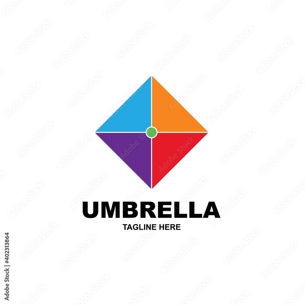 Umbrella logo icon design template vector
Umbrella logo icon design template vector