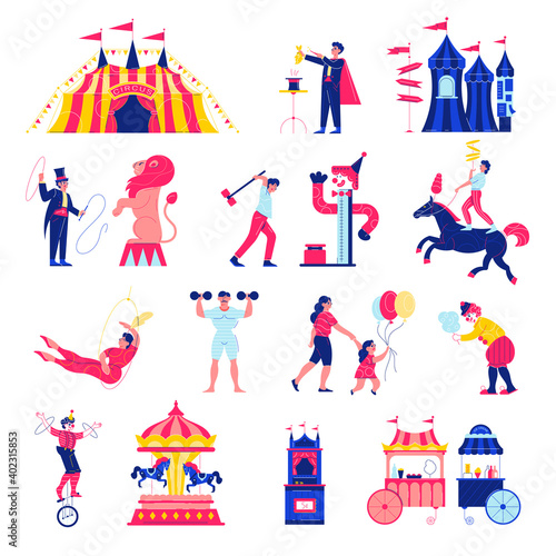 Circus Funfair Icons Collection