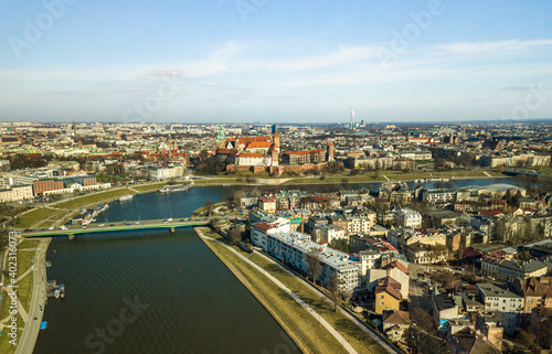 Wawel, Castle of the Kings of Poland from a bird's eye view