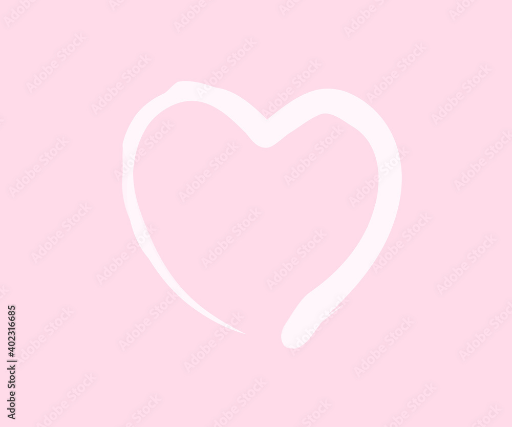 Vector Heart shape frame with brush painting background - hand drawn design for Valentine's day web icon, symbol, sign, romantic wedding, love card Vector Heart shape frame with brush painting background - hand drawn design for Valentine's day web icon, symbol, sign, romantic wedding, love card