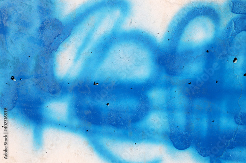 abstract blue painted on a stone wall background