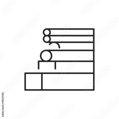 Rolled metal color line icon. Pictogram for web page, mobile app, promo.