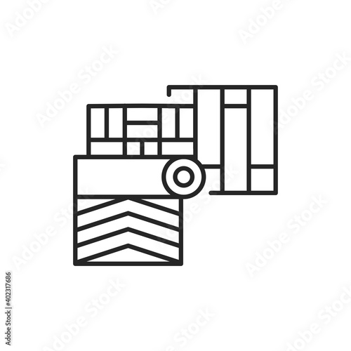 Floor coverings color line icon. Pictogram for web page, mobile app, promo.