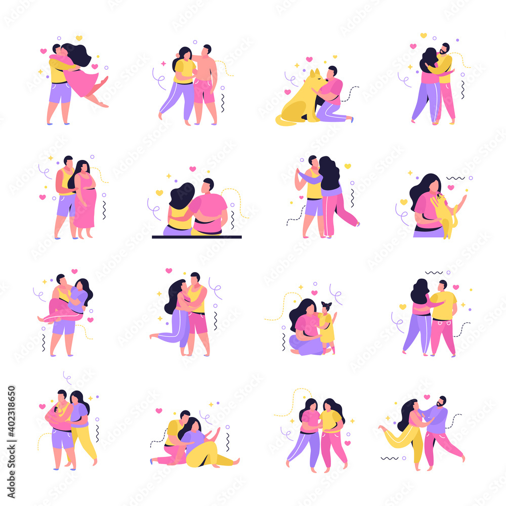 Hug Day Icons Collection