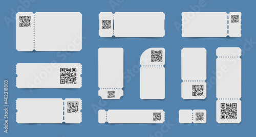 QR Code Tickets Set