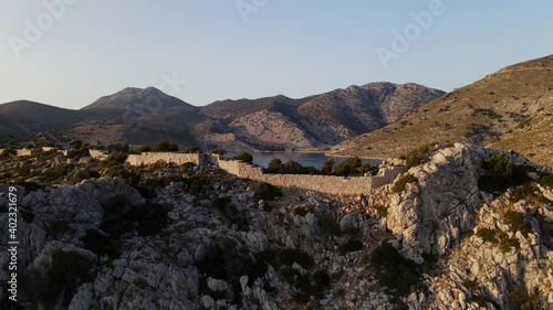 Fly Around Defence Wall Of Ancient Fortress 4K Video photo