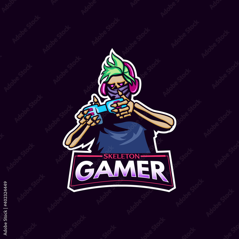 Skull gamer mascot logo design vector, Skull logo, mascot logo, gamer logo Skull gamer mascot logo design vector, Skull logo, mascot logo, gamer logo