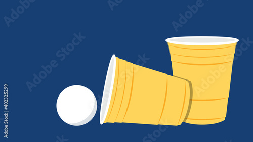Beer cup vector. yellow beer cup. symbol. wallpaper. free space for text.